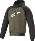 ALPINESTARS Chrome Hoodie - Black/Green - 4XL 4200918-1681-4X