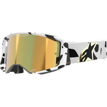 ALPINESTARS GOGGLES Supertech Goggle - Corp - White/Gold - ABS Vision - Gold Mirror 5100325-2044 - Goggles