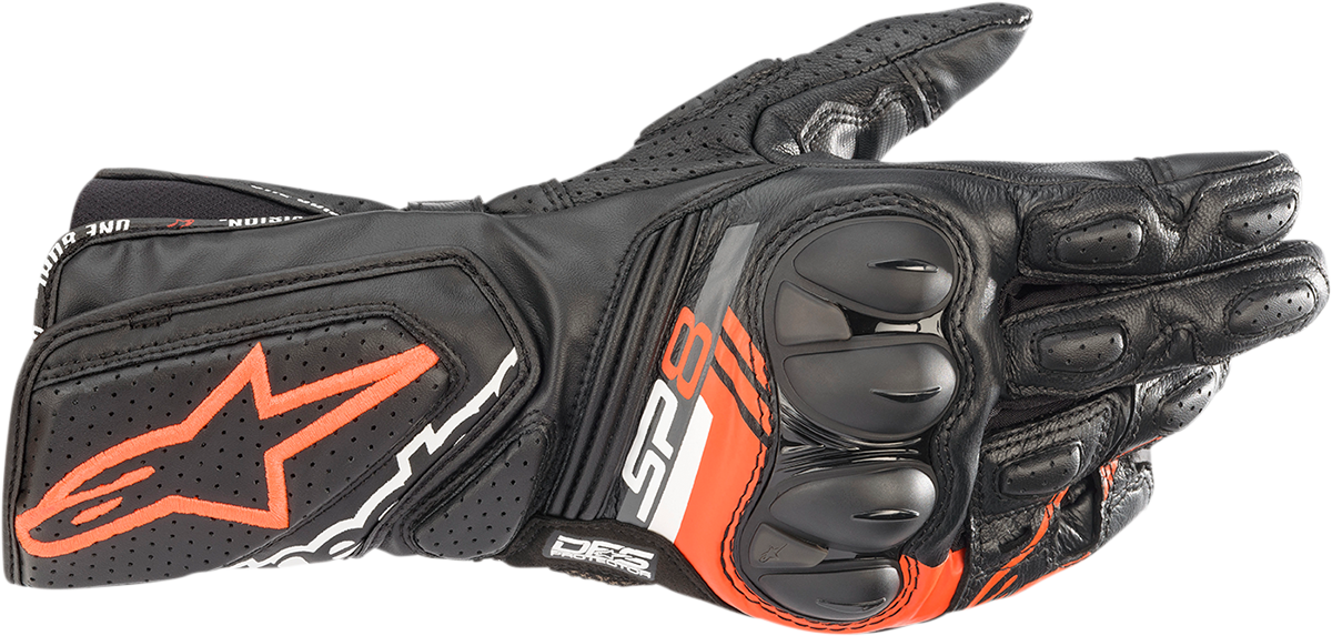 ALPINESTARS SP-8 V3 Gloves - Black/Fluo Red - XL 3558321-1030-XL - Gloves