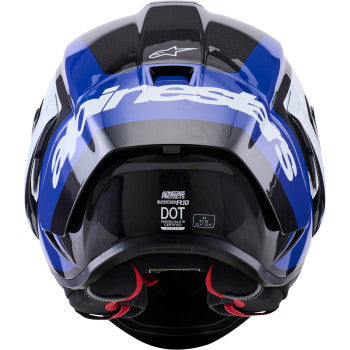 ALPINESTARS  Supretech R10 Helmet - 22.06 - Arius - Gloss Black/White/Blue - Medium 8203926-1647-M