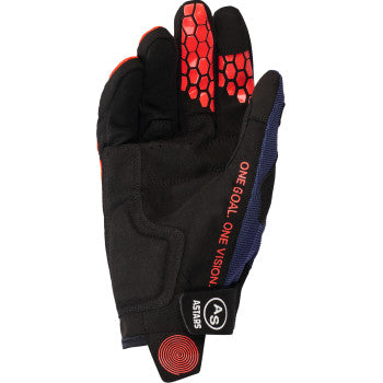 ALPINESTARS Pro-Dura Gloves - Navy/Hot Orange/White - Small 3560425-7162-S - Gloves