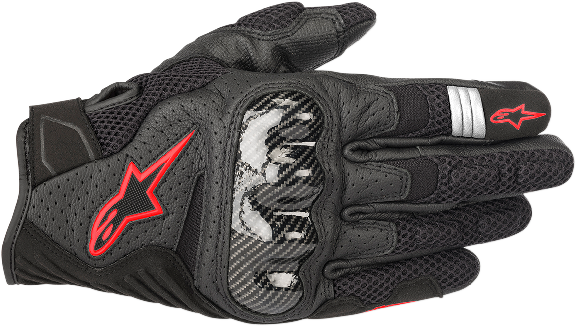 ALPINESTARS SMX-1 Air V2 Gloves - Black/Fluo Red - Medium 3570518-1030-M - Gloves