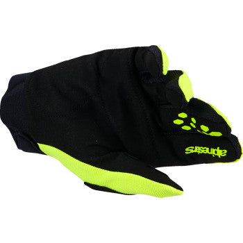 ALPINESTARS Youth Full Bore V2 Gloves - Fluo Yellow/Black - Medium 3540226-551-M