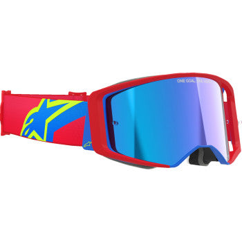 ALPINESTARS GOGGLES Supertech Goggle - Corp - Red/Blue - ABS Vision - Blue Mirror 5100325-3055 - Goggles