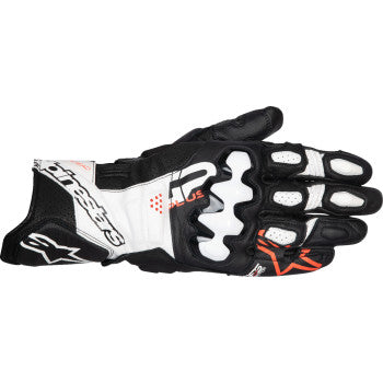 ALPINESTARS GP Plus R V3 Leather Gloves - Black/White/Fluo Red - 2XL 3550825-1231-2X - Gloves