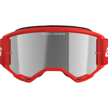 ALPINESTARS GOGGLES Vision 3 Goggle - Wordmark - Red - Silver Mirror 5103325-3094 - Goggles