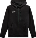 ALPINESTARS Asymmetrical Zip-up Hoodie - Black - 2XL 12135103010XXL