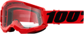 100% Strata 2 Goggles - Red - Clear 50027-00004