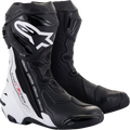 ALPINESTARS Supertech V Boots - Black/White - US 9 / EU 43 2220121-12-43