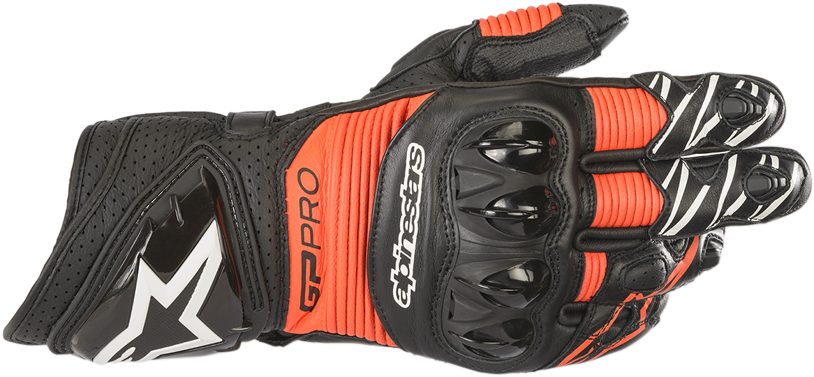 ALPINESTARS GP Pro RS3 Gloves - Black/Fluo Red - XL 3556922-1030-XL - Gloves