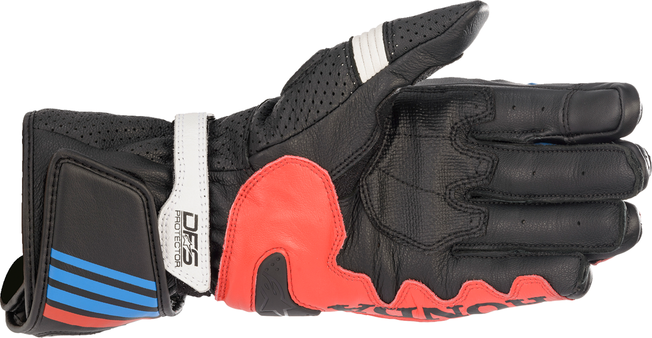 ALPINESTARS Honda GP Plus R v2 Gloves - Black/Bright Red/Blue - 3XL 3556321-1317-3X - Gloves