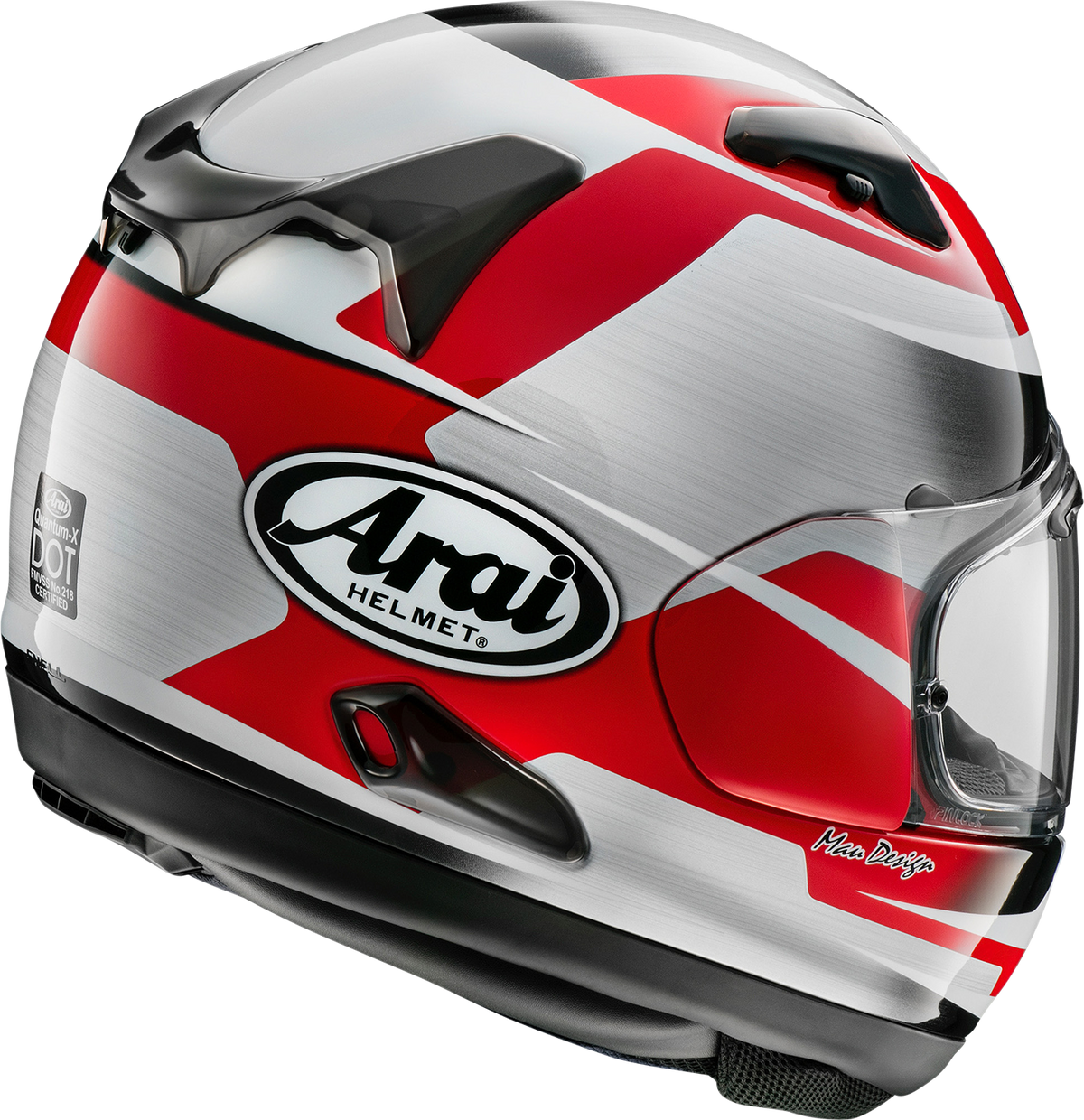 ARAI HELMETS ARAI Helmets Quantum-X Helmet - Steel Red Small - Enhanced Safety and Comfort for Wide-Headed Riders