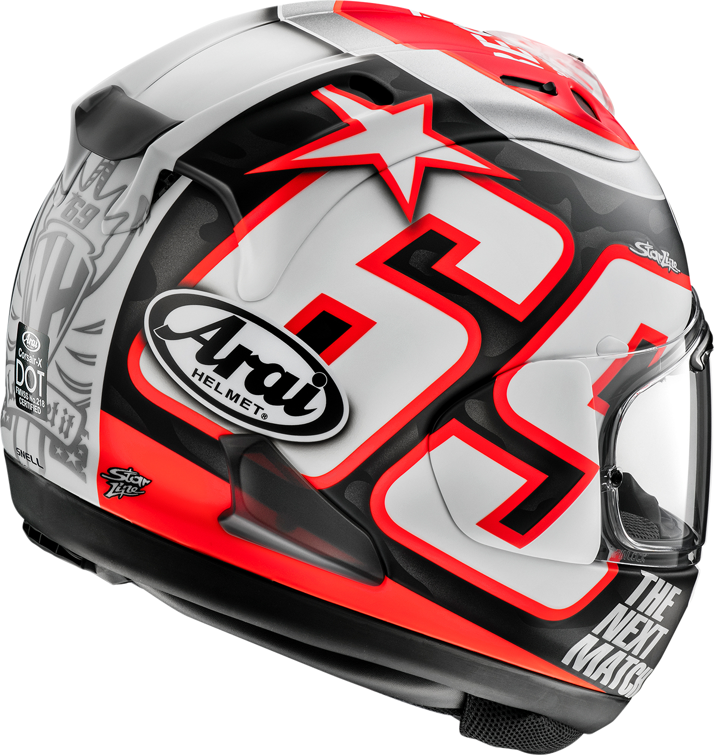 ARAI HELMETS, ARAI Helmets Corsair-X Nicky Reset Frost 2XL Motorcycle Helmet, Part #0101-15900