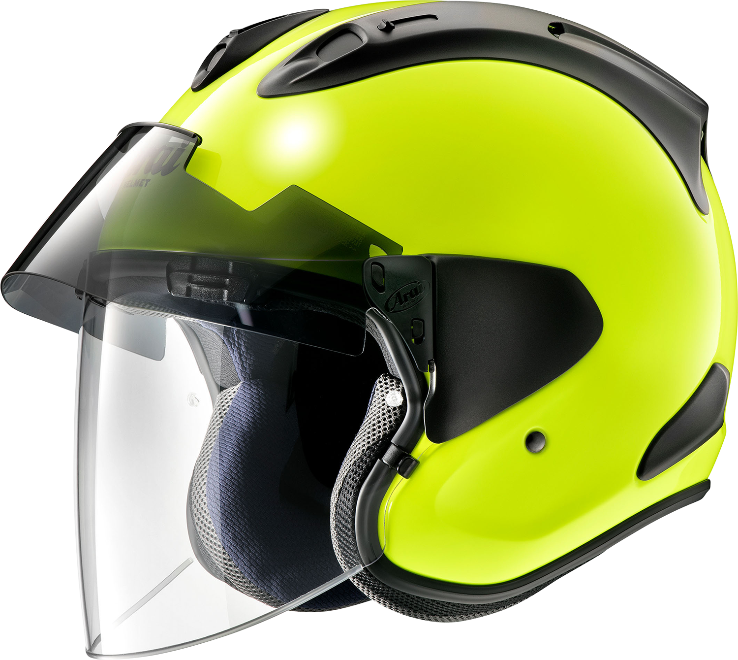 ARAI HELMETS, Arai Helmets Ram-X Large Fluorescent Yellow Motorcycle Helmet with VAS-Z Shield System