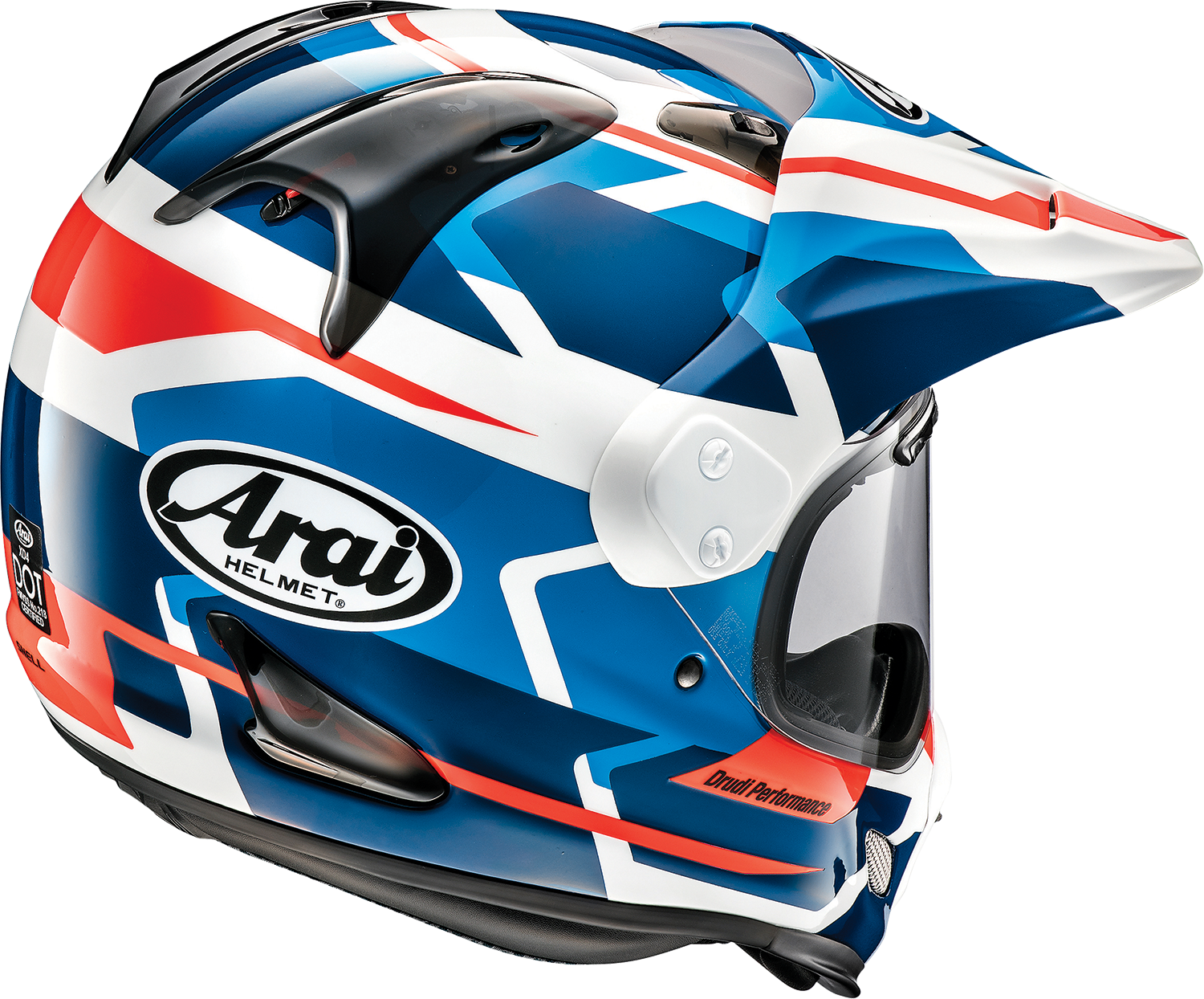 ARAI HELMETS, Arai Helmets XD-4 Depart White/Blue Helmet XS – Advanced Comfort and Ventilation for Motorcyclists