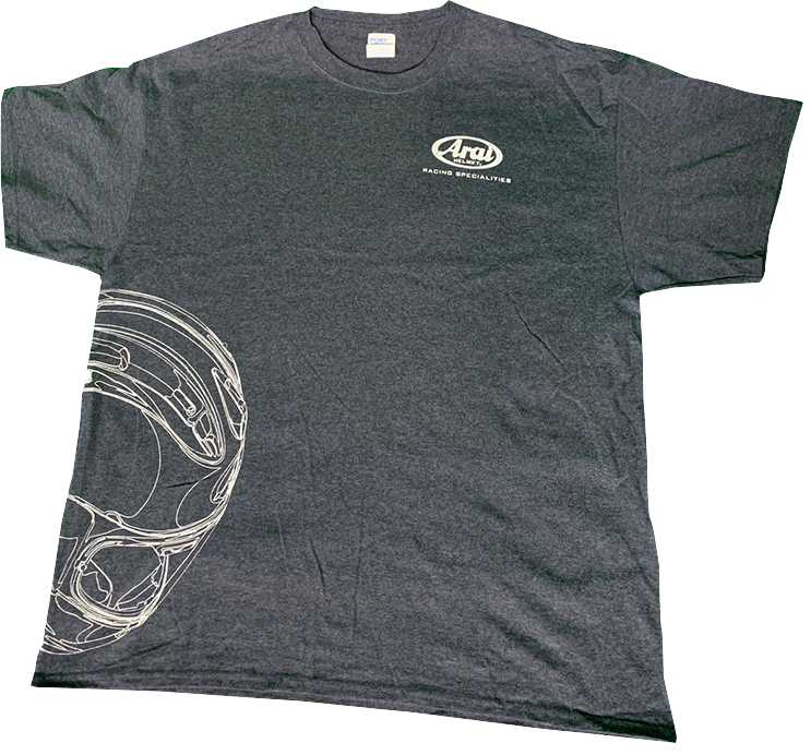 ARAI HELMETS, ARAI HELMETS Arai Helmet T-Shirt - Dark Heather Gray, Large (Part #121565)