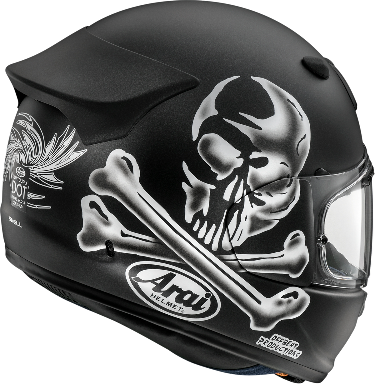 ARAI HELMETS ARAI HELMETS Contour-X Jolly Roger Helmet 2XL with Integrated Logo Duct and Aerodynamics