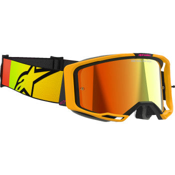 ALPINESTARS GOGGLES Vision 8 Goggle - Corp - Yellow/Pink - Red Mirror 5101625-5023 - Goggles