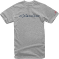 ALPINESTARS Wordmark T-Shirt - Heather Gray/Navy/Red - Large 103672015-1713L
