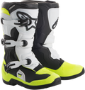 ALPINESTARS Tech 3S Boots - Black/White/Fluorescent Yellow - US 2 2014018-125-2