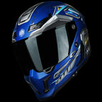 ILM Full Face Motorcycle Helmets Racing Helmet Model MF509 - Cyborg-blue / Small - Hot Sale