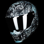 ILM Full Face Motorcycle Helmets Racing Helmet Model MF509 - Mythology-silver / Small - Hot Sale