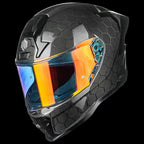 ILM Carbon Fiber Motorcycle Helmets Full Face Racing Helmet Model MF577P - Serpentine Carbon / Small - Hot Sale