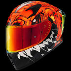 ILM Full Face Motorcycle Helmet Model Z501 - Lizzard Red / Small - Hot Sale