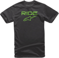 ALPINESTARS Ride 2.0 T-Shirt - Black/Green - 2XL 10387200010602X