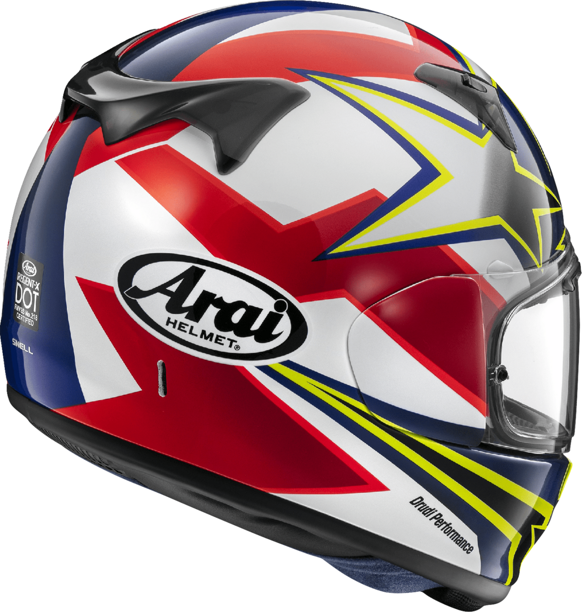 ARAI HELMETS ARAI Helmets Regent-X Stars & Stripes Helmet - Small Yellow with Advanced VAS Shield System