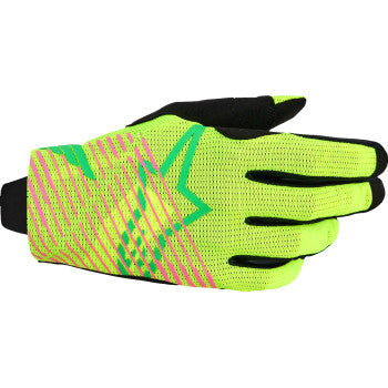 ALPINESTARS Radar Pro Gloves - Green/Fluo Yellow/Fluo Pink - 2XL 3560325-6025-2X - Gloves
