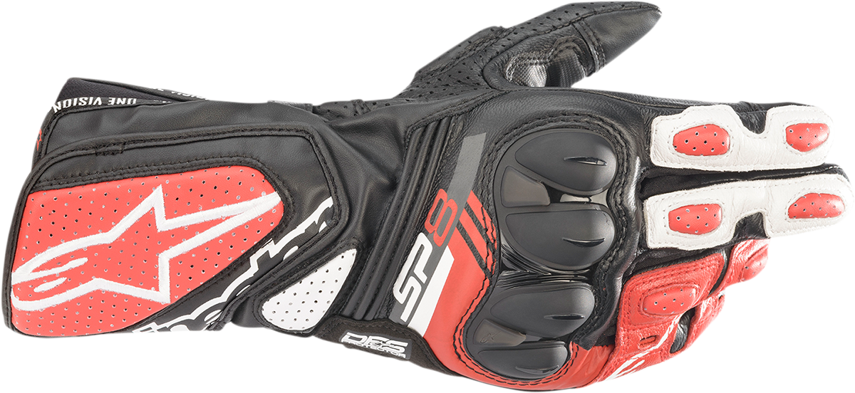 ALPINESTARS SP-8 V3 Gloves - Black/White/Bright Red - 3XL 3558321-1304-3X - Gloves