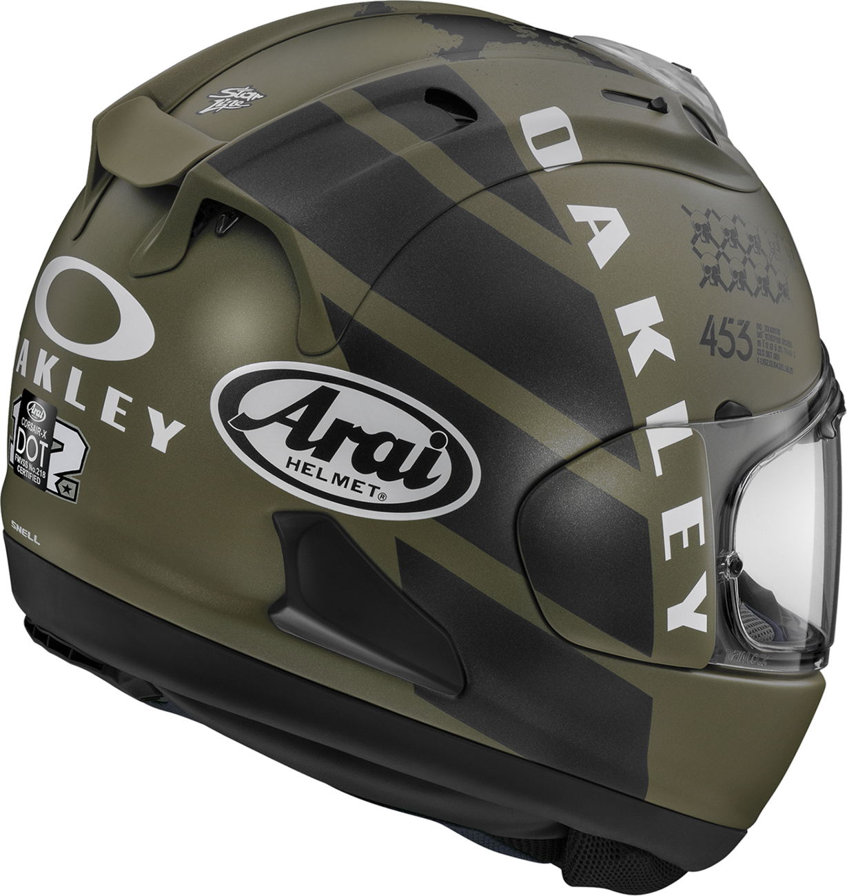 ARAI HELMETS, ARAI HELMETS Corsair-X MVK Oakley XL Helmet with VAS Shield Mechanism and Advanced Ventilation
