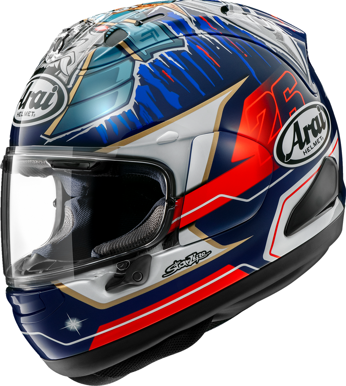 ARAI HELMETS ARAI Helmets Corsair-X Dani Samurai-3 2XL Helmet with VAS Shield Mechanism and Advanced Safety Features