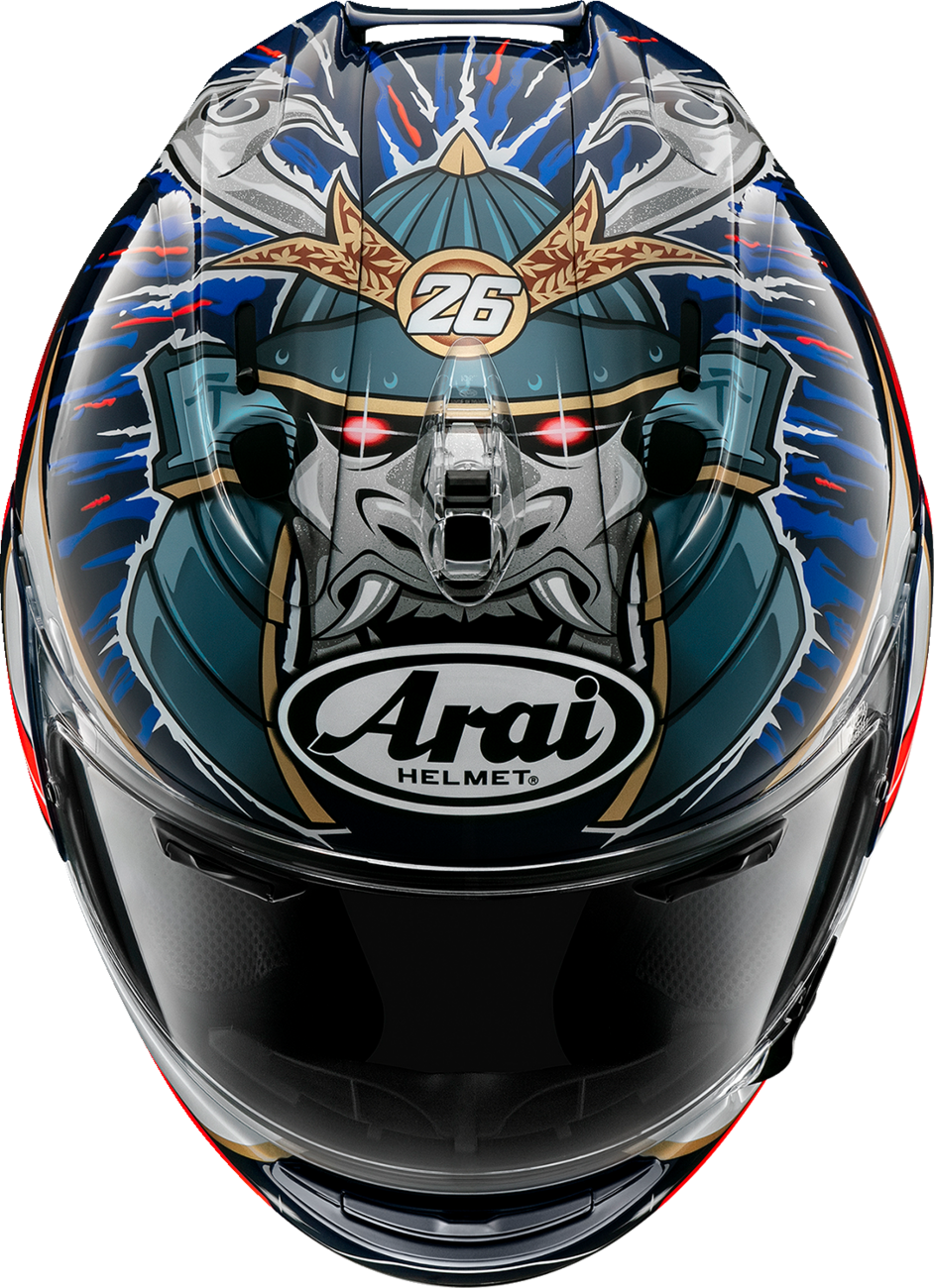 ARAI HELMETS ARAI Helmets Corsair-X Dani Samurai-3 2XL Helmet with VAS Shield Mechanism and Advanced Safety Features