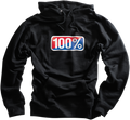 100% Classic Hoodie - Black - Large 20029-00032