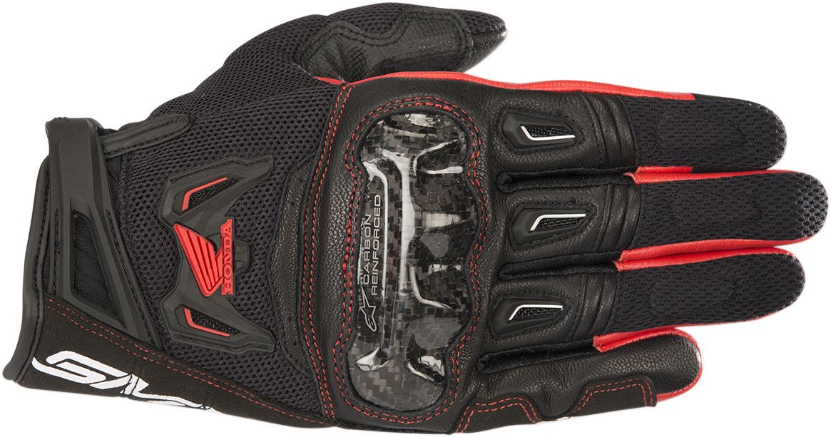 ALPINESTARS Honda SMX-2 Air Carbon V2 Gloves - Black/Red - Large 3567818-13-L - Gloves
