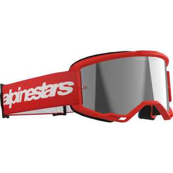 ALPINESTARS GOGGLES Vision 3 Goggle - Wordmark - Red - Silver Mirror 5103325-3094 - Goggles