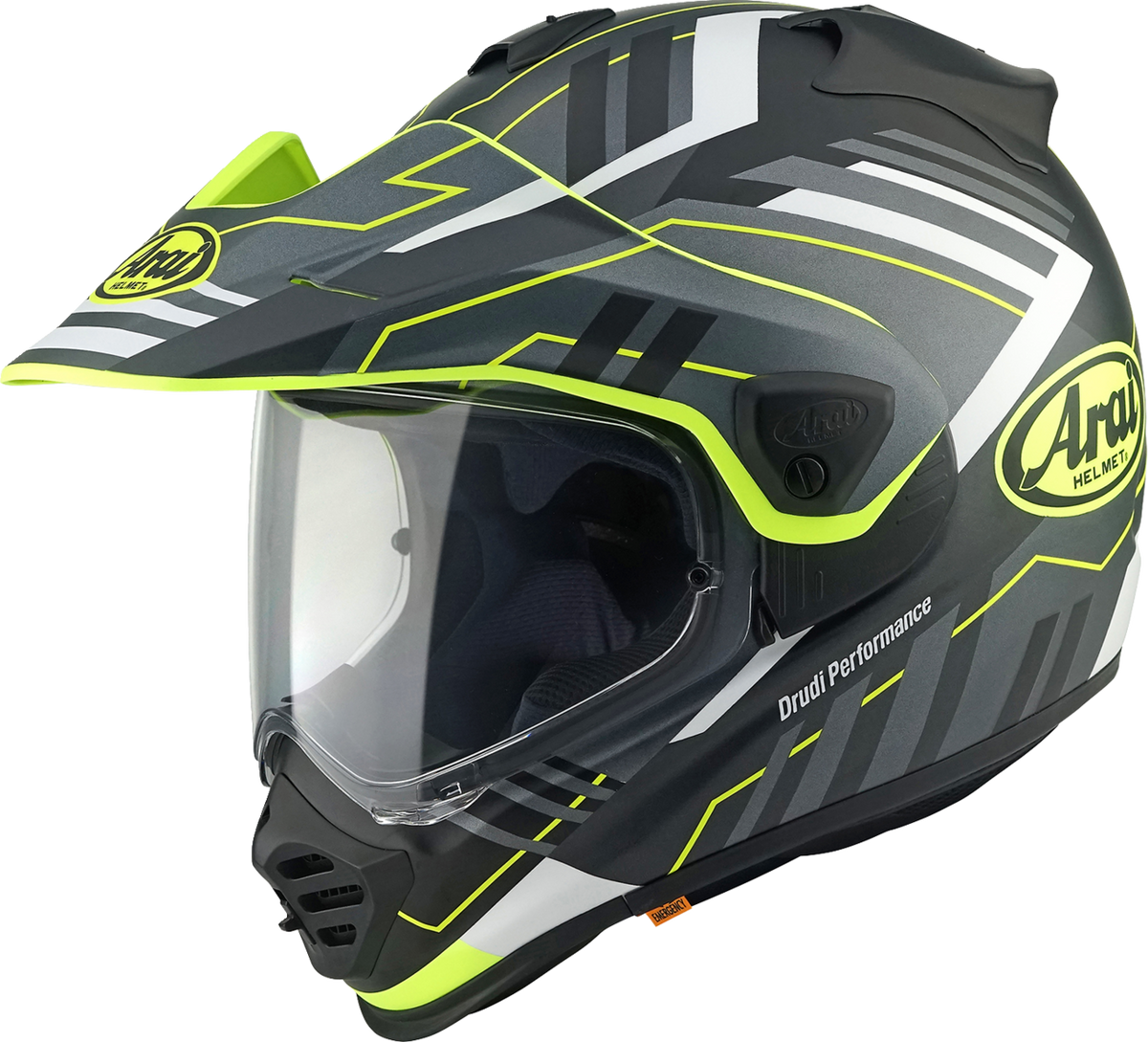 ARAI HELMETS ARAI HELMETS XD-5 Trail Helmet - Yellow Frost Large with VAS-A Shield System and Enhanced Ventilation