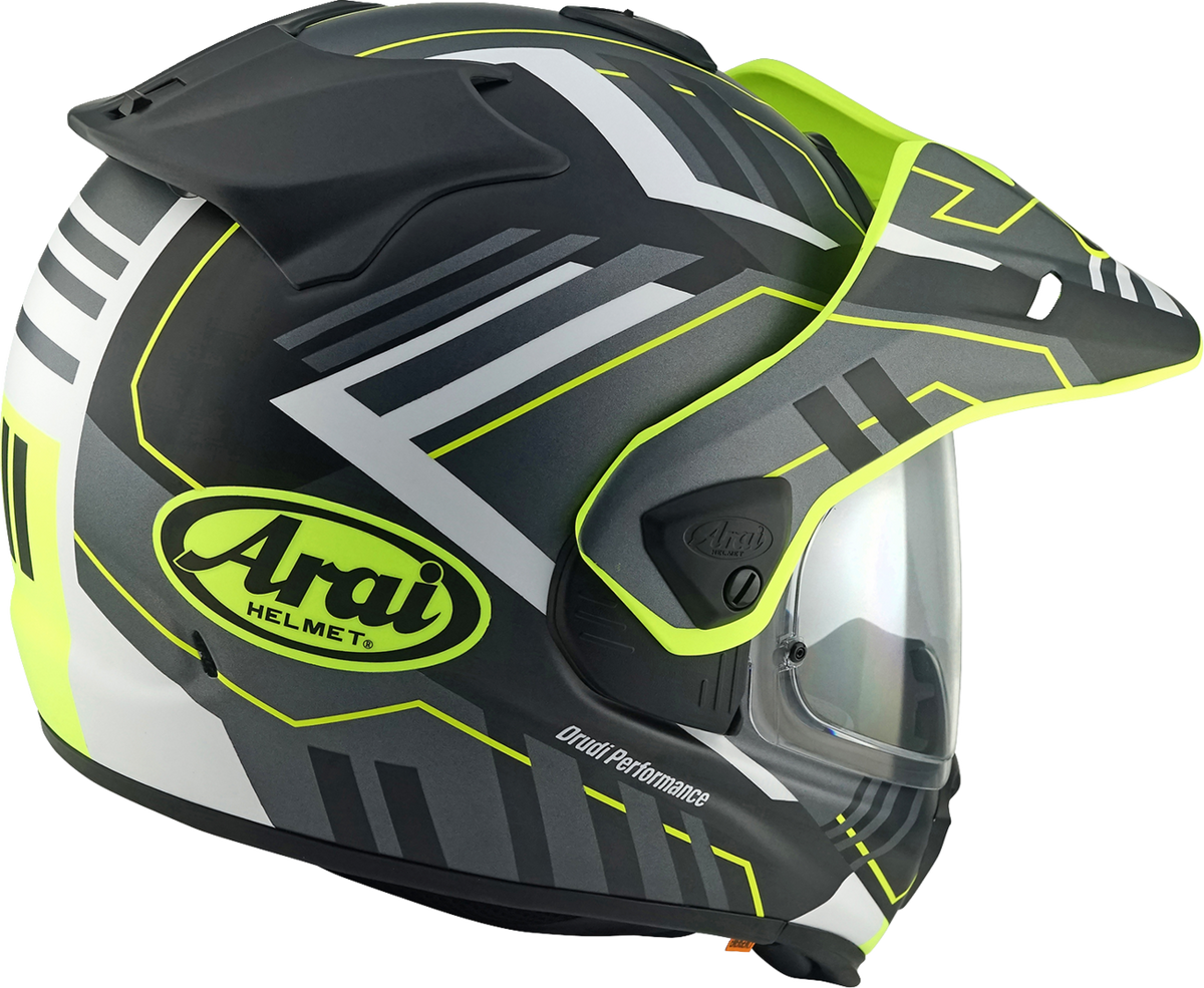 ARAI HELMETS ARAI HELMETS XD-5 Trail Helmet - Yellow Frost Large with VAS-A Shield System and Enhanced Ventilation