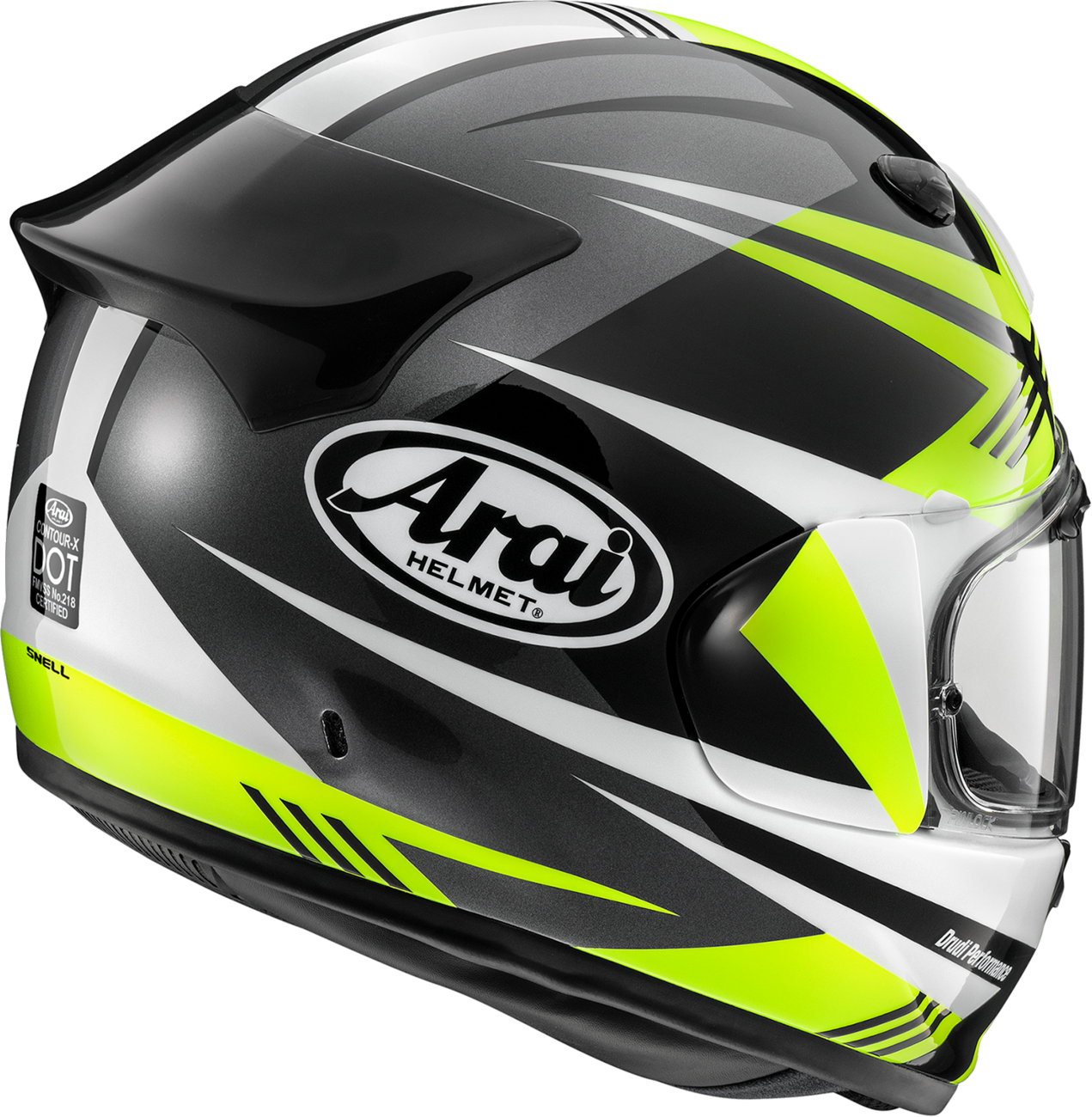 ARAI HELMETS, ARAI HELMETS Contour-X Helmet with Integrated Duct and Aerodynamic - Mark Yellow XS 0101-18146