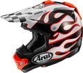 ARAI HELMETS, ARAI Helmets VX-Pro4 Flame White XL - Advanced Off-Road Motorcycle Helmet with Enhanced Safety Features