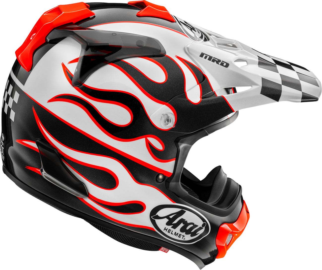 ARAI HELMETS, Arai Helmets VX-Pro4 Flame White Helmet XS - Model 0110-8953