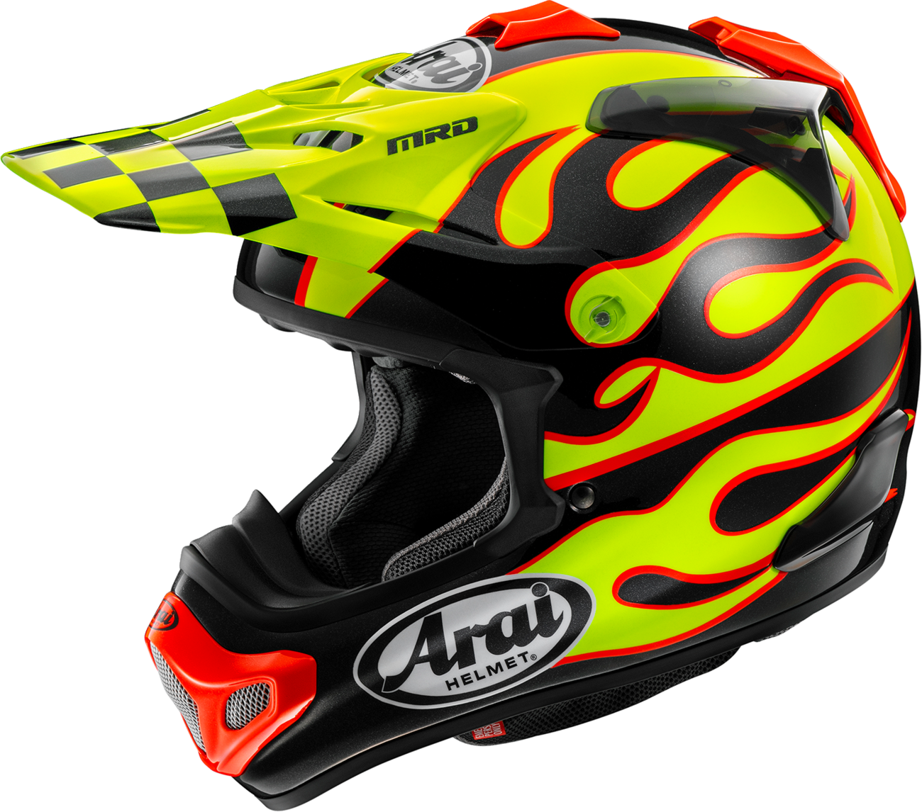ARAI HELMETS, ARAI Helmets VX-Pro4 Flame Yellow Helmet - XS with Advanced Safety and Comfort Features
