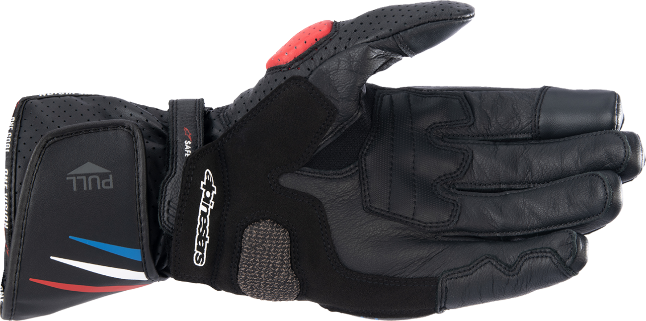 ALPINESTARS Honda SP-8 V3 Gloves - Black/Bright Red/Blue - XL 3558423-1317-XL - Gloves
