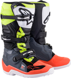 ALPINESTARS Youth Tech 7S Boots - Black/Gray/Red/White/Yellow - US 3 2015017-9058-3