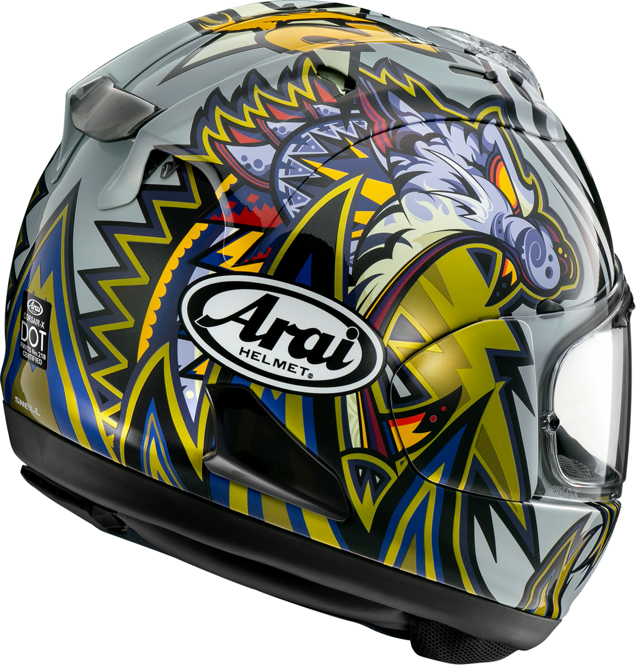 ARAI HELMETS, ARAI Helmets Corsair-X Nakasuga 4 Small Motorcycle Helmet with VAS Shield Mechanism and Advanced Ventilation