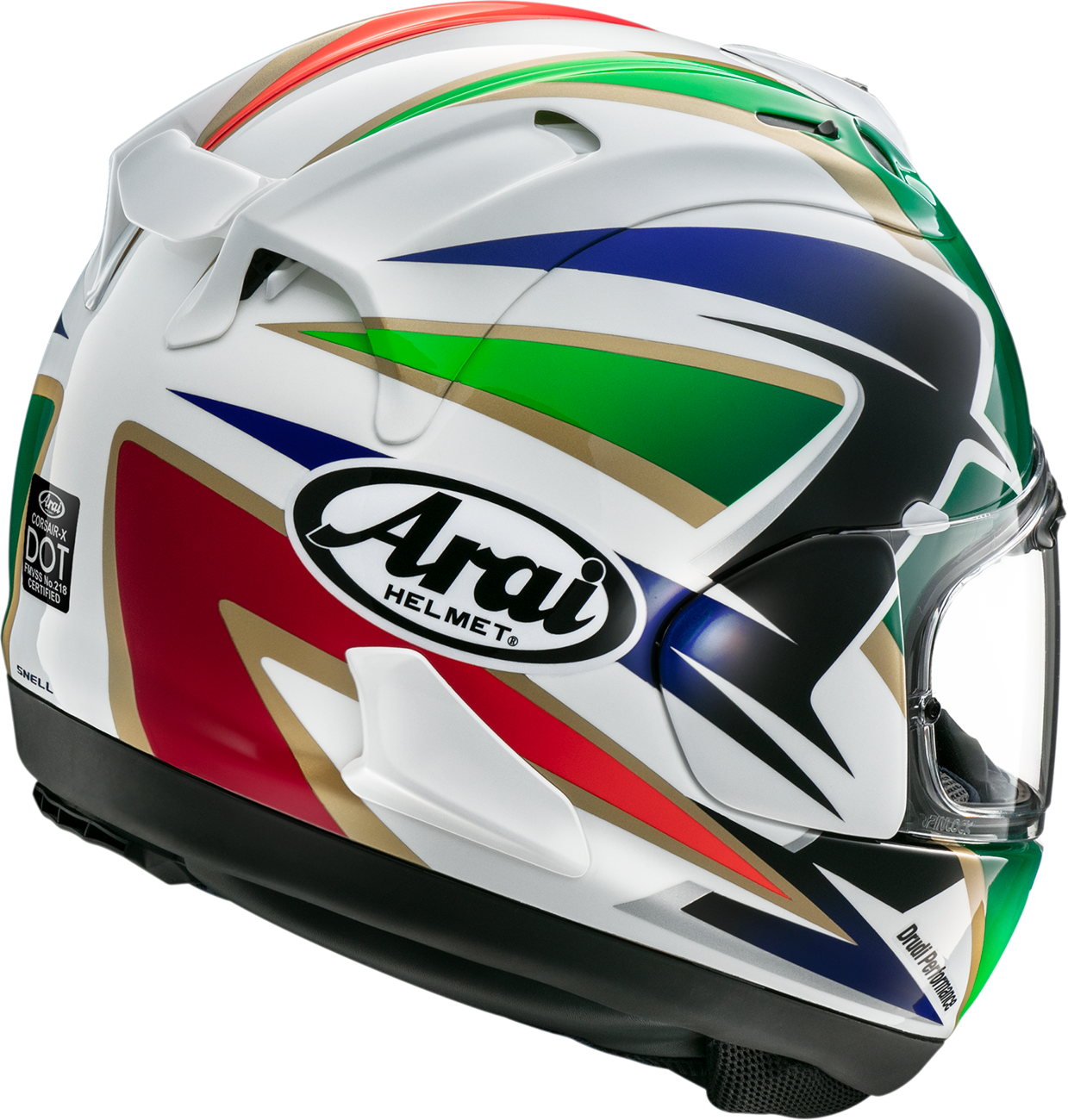 ARAI HELMETS, ARAI HELMETS Corsair-X Cadalora Restyle Helmet – Medium with VAS Shield Mechanism and Full Features