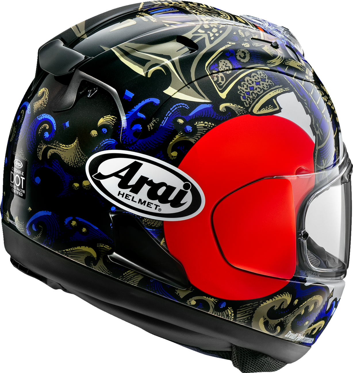 ARAI HELMETS, ARAI HELMETS Corsair-X Shogun 2XL Helmet with VAS Shield Mechanism and Max-V Shield