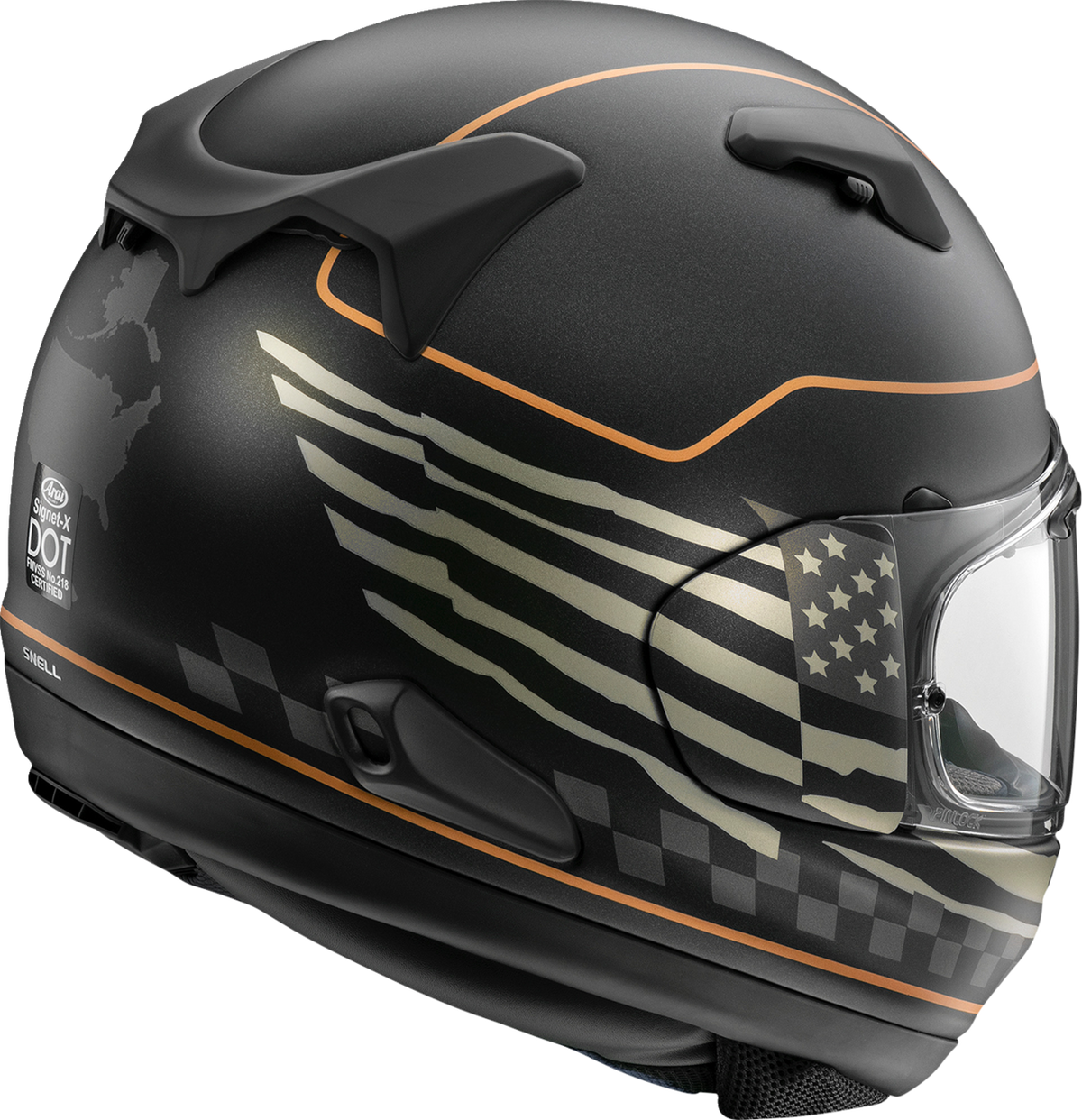 ARAI HELMETS Arai Helmets Signet-X US Flag Black Frost Large - Model 0101-18520